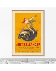 Репродукция картины на холсте la 15hp bellanger 1921г мультиколор 75x105 см Картины в квартиру