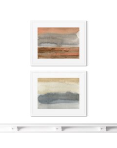 Набор из 2 х репродукций картин в раме landscape colors no6 мультиколор 52x42 см Картины в квартиру