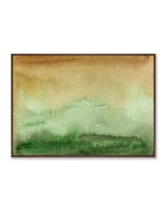 Репродукция картины на холсте the green valley and the hills beyond мультиколор 105x75 см Картины в квартиру