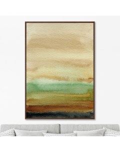 Репродукция картины на холсте when the sun went down коричневый 75x105 см Картины в квартиру