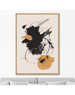 Репродукция картины на холсте angry bull 2022г черный 75x105 см Картины в квартиру