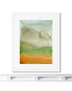 Репродукция картины в раме clouds descend on the mountains мультиколор 42x52 см Картины в квартиру