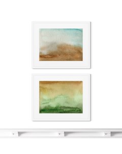 Набор из 2 х репродукций картин в раме landscape colors no8 мультиколор 52x42 см Картины в квартиру