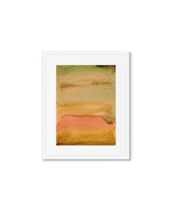 Репродукция картины в раме hot sunset in july оранжевый 42x52 см Картины в квартиру