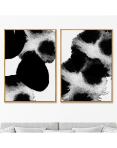 Набор из 2 х репродукций картин на холсте the octopus hugs 2020г черный 75x105 см Картины в квартиру