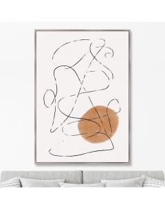 Репродукция картины на холсте basketball battle бежевый 75x105 см Картины в квартиру