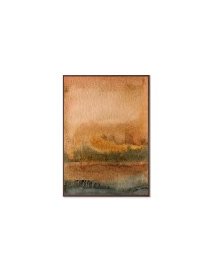 Репродукция картины на холсте landscape august evening коричневый 75x105 см Картины в квартиру