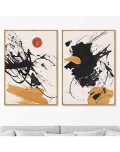 Набор из 2 х репродукций картин на холсте corrida on a sunny day 2022г черный 75x105 см Картины в квартиру