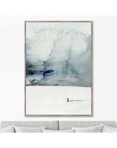 Репродукция картины на холсте lonely way 2021г синий 75x105 см Картины в квартиру