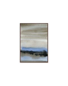 Репродукция картины на холсте autumn sky forest and river мультиколор 75x105 см Картины в квартиру