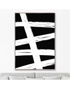 Репродукция картины на холсте no strings attached no3 черный 75x105 см Картины в квартиру