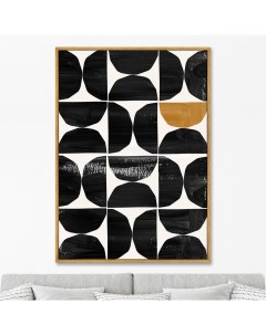 Репродукция картины на холсте formal geometry no 5 2021г черный 75x105 см Картины в квартиру