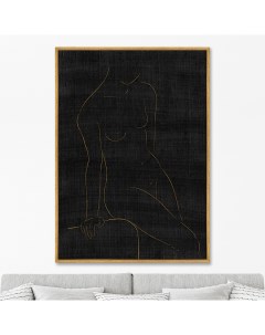 Репродукция картины на холсте twenty five nudes pl 21 1930г черный 75x105 см Картины в квартиру
