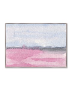 Репродукция картины на холсте landscape early spring розовый 105x75 см Картины в квартиру