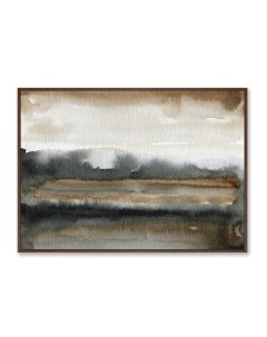 Репродукция картины на холсте fields late autumn коричневый 105x75 см Картины в квартиру