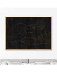 Репродукция картины на холсте twenty five nudes pl 10 1930г черный 105x75 см Картины в квартиру