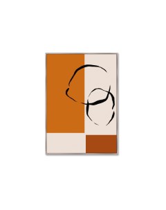 Репродукция картины на холсте lemons in geometry оранжевый 75x105 см Картины в квартиру