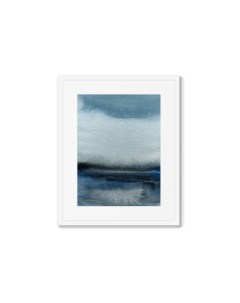 Репродукция картины в раме in the middle of a sea storm синий 42x52 см Картины в квартиру