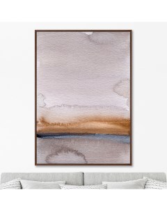 Репродукция картины на холсте late evening river bank мультиколор 75x105 см Картины в квартиру