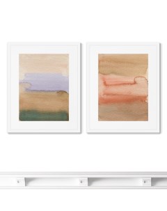 Набор из 2 х репродукций картин в раме landscape colors no112 мультиколор 42x52 см Картины в квартиру