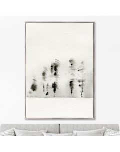 Репродукция картины на холсте trees in the snow 2021г белый 75x105 см Картины в квартиру