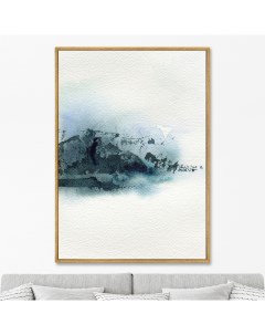 Репродукция картины на холсте lonely mountain in a snowstorm 2021г синий 75x105 см Картины в квартиру