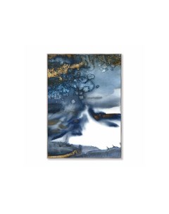 Репродукция картины на холсте awakened volcano no2 синий 105x145 см Картины в квартиру