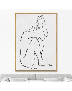 Репродукция картины на холсте touched deep inside no 1 2019г белый 75x105 см Картины в квартиру