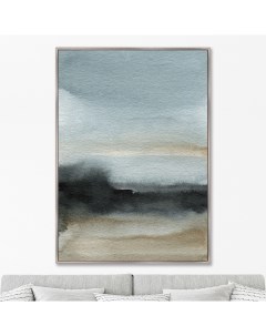 Репродукция картины на холсте sky before the night серый 75x105 см Картины в квартиру