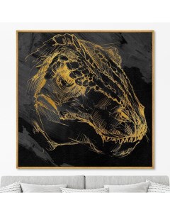 Репродукция картины на холсте dino mate no 1 2021г черный 105x105 см Картины в квартиру