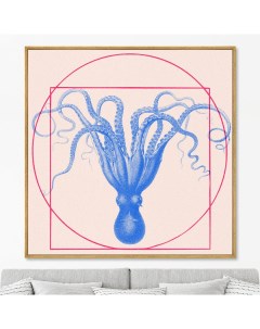 Репродукция картины на холсте cycle of life 2022г розовый 105x105 см Картины в квартиру