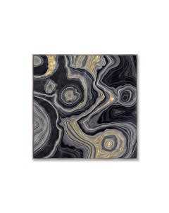 Репродукция картины на холсте agate the beauty of stone черный 105x105 см Картины в квартиру