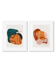 Набор из 2 х репродукций картин в раме play of the balls мультиколор 42x52 см Картины в квартиру