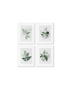 Набор из 4 х репродукций картин в раме floral set in pale shades no2 мультиколор 42x52 см Картины в квартиру
