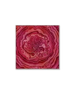 Репродукция картины на холсте red agate the beauty of stone красный 105x105 см Картины в квартиру