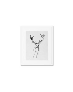 Репродукция картины в раме deer мультиколор 42x52 см Картины в квартиру