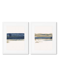 Набор из 2 х репродукций картин в раме seashore before the storm мультиколор 42x52 см Картины в квартиру