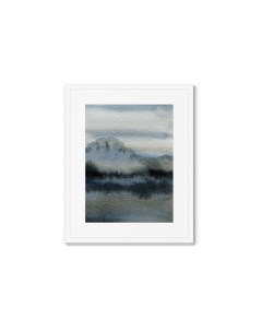 Репродукция картины в раме river bank in winter мультиколор 42x52 см Картины в квартиру