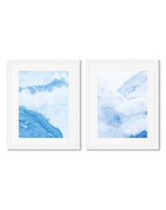 Набор из 2 х репродукций картин в раме mountain peaks in the snow мультиколор 42x52 см Картины в квартиру