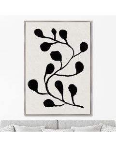 Репродукция картины на холсте branches in color no9 бежевый 75x105 см Картины в квартиру