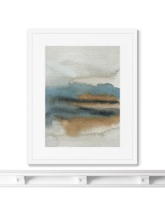 Репродукция картины в раме lakeside in the morning fog мультиколор 42x52 см Картины в квартиру