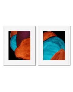 Набор из 2 х репродукций картин в раме forms and colors composition no12 мультиколор 42x52 см Картины в квартиру