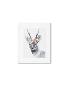 Репродукция картины в раме graceful deer no1 мультиколор 42x52 см Картины в квартиру