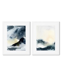 Набор из 2 х репродукций картин в раме storm landscape мультиколор 42x52 см Картины в квартиру