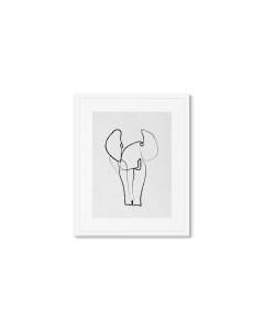 Репродукция картины в раме elephant мультиколор 42x52 см Картины в квартиру