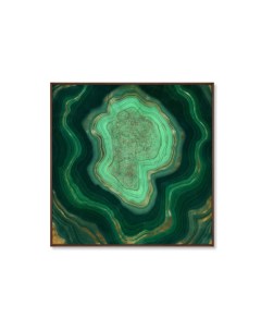 Репродукция картины на холсте malachite the beauty of stone зеленый 105x105 см Картины в квартиру