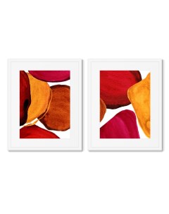 Набор из 2 х репродукций картин в раме forms and colors composition no5 мультиколор 42x52 см Картины в квартиру
