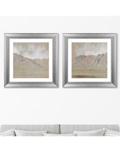 Набор из 2 х репродукций картин в раме the ruby range nevada серый 60x60 см Картины в квартиру
