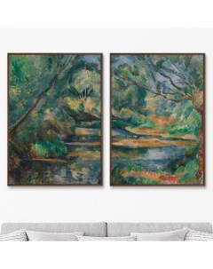 Набор из 2 х репродукций картин на холсте the brook зеленый 75x105 см Картины в квартиру