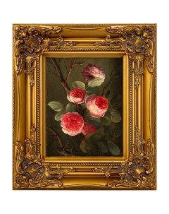 Репродукция картины розовые розы розовый 34x40x5 см Object desire